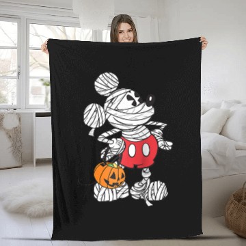 Discover Disney Retro Mickey Mouse Mummy Halloween Raglan Baseball Fleece Blankets Baseball Tees