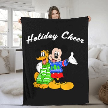 Discover Disney Mickey And Pluto Holiday Cheer Christmas Zip Fleece Blankets