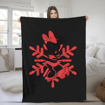 Discover Disney Minnie Mouse Christmas Outline Baseball Tees Fleece Blankets