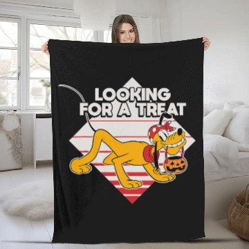 Discover Disney Pluto Looking for a Treat Jack-O'-Lantern Halloween Baseball Tees Fleece Blankets