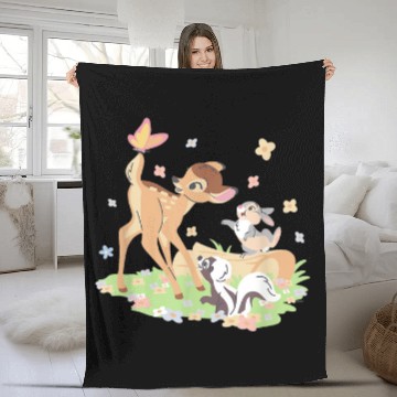 Discover Disney Bambi Thumper Flower Pastel Spring Easter Fleece Blankets