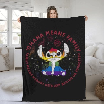 Discover Disney Lilo Stich Ohana Pride Circle Fleece Blankets