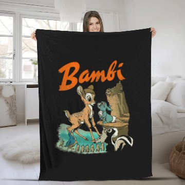 Discover Disney Bambi  Group Poster Zip Fleece Blankets