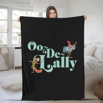 Discover Disney Robin Hood Oo-De-Lally Iconic Quote Chest Text Logo Fleece Blankets
