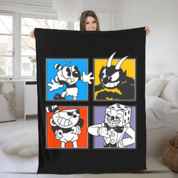 Discover Cuphead Characters - Videogames - Fleece Blankets