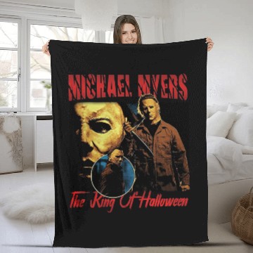 Discover Michael Myers The King of Halloween Fleece Blankets