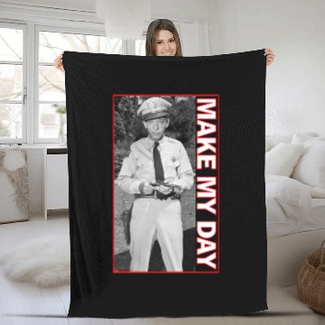 Discover Go Ahead, MAKE MY DAY - Clint Eastwood - Fleece Blankets