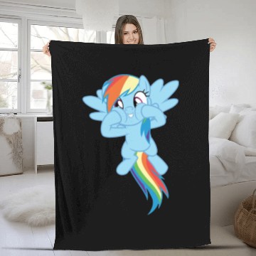 Discover rainbow dash Fleece Blankets