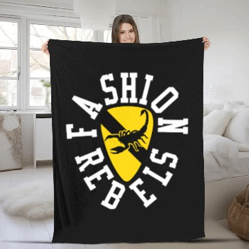 Discover Fashion Rebels Records Fleece Blankets