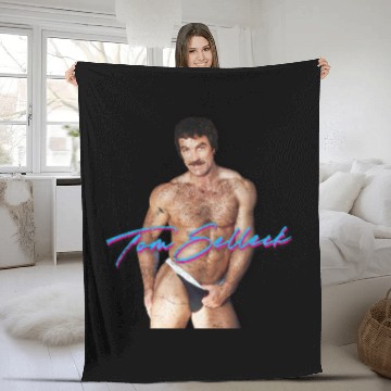 Discover Sexy Tom Selleck / 80s Retro Design - Tom Selleck - Fleece Blankets