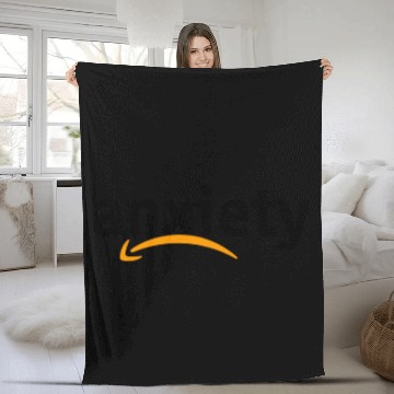 Discover Anxiety Amazon Logo Fleece Blankets