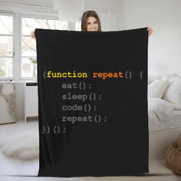 Discover Computer Science Programmer Eat Sleep Code Fleece Blankets
