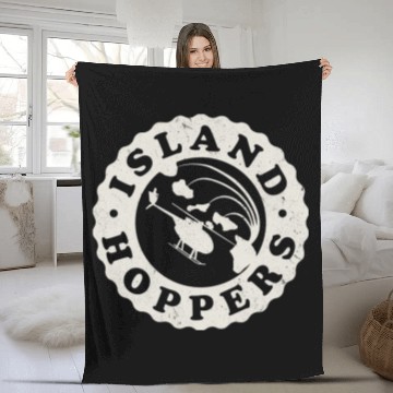 Discover Island Hoppers Worn - Magnum Pi - Fleece Blankets