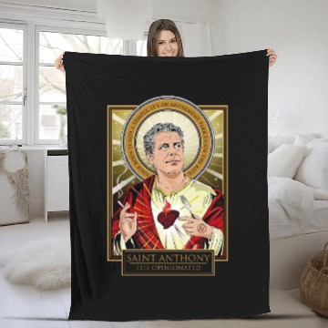 Discover Saint Anthony Bourdain Fleece Blankets