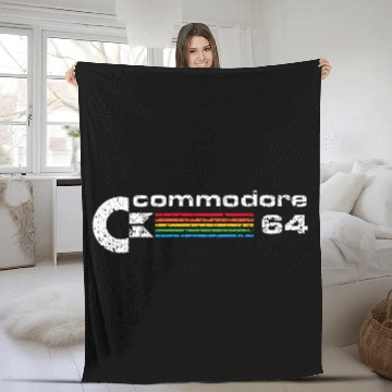 Discover Commodore 64 Retro Computer distressed - Commodore 64 - Fleece Blankets