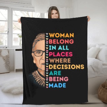 Discover Rbg Women's Rights Ruth Bader Ginsburg Fleece Blankets