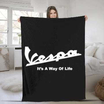 Discover Vespa Its A Way Of Life Fleece Blankets