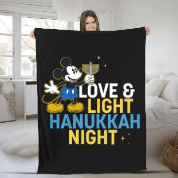 Discover Disney Mickey Mouse Love & Light Happy Hanukkah Fleece Blankets