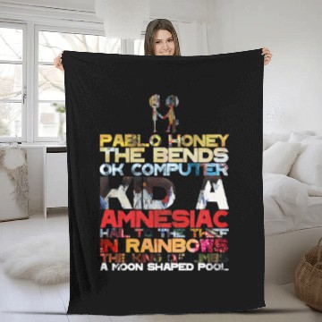 Discover Radiohead Discography Fleece Blankets