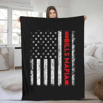 Discover American Flag Bills Mafia Patriotic Buffalo Fleece Blankets