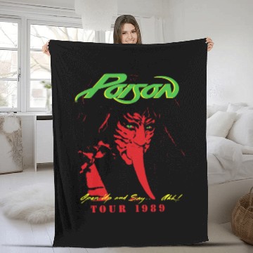 Discover Poison Tour 1989 Fleece Blankets