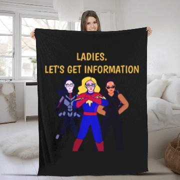 Discover Ladies Lets Get Information Ms Marvel Fleece Blankets