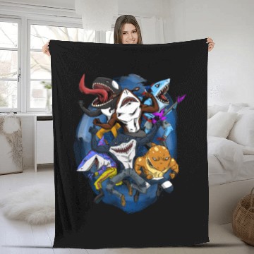 Discover Shark attack! - Street Sharks - Fleece Blankets