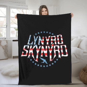 Discover Lyn Circlw - Lynyrd Skynyrd Hard Rock Band - Fleece Blankets