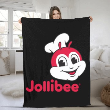 Discover Jollibee logo Fleece Blankets