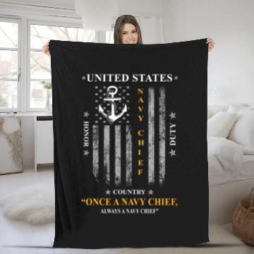 Discover navy chief, us navy chie Fleece Blankets