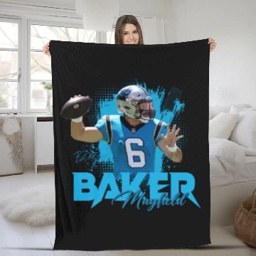Discover Baker Mayfield - Baker Mayfield Carolina Panthers - Fleece Blankets