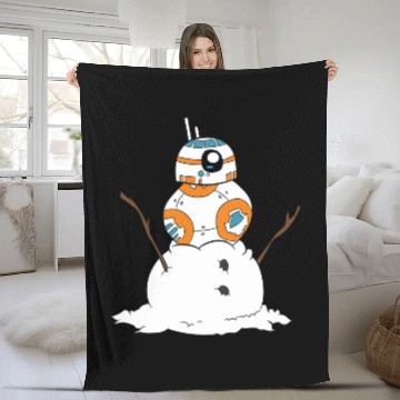 Discover Snowman Robot On Snowman Essential Fleece Blankets