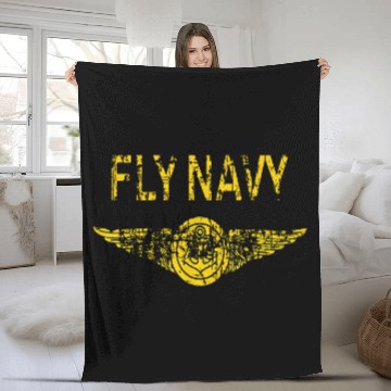 Discover U.S Navy Original Fly Navy Fleece Blankets