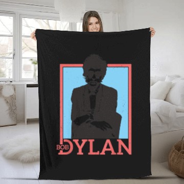 Discover Bob Dylan Outline ly Licensed Fleece Blankets
