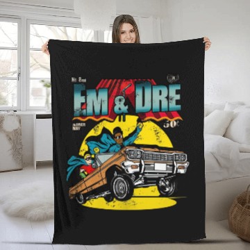 Discover Eminem and Dr Dre Unisex Retro Fleece Blankets