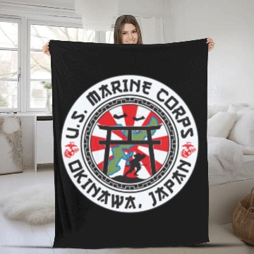 Discover U.S. Marine Corps Okinawa, Japan Fleece Blankets