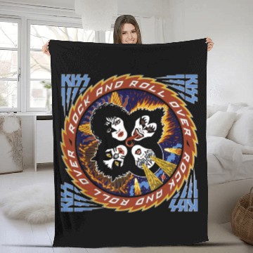 Discover Kiss Rock Band Fleece Blankets