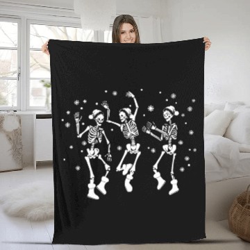 Discover Christmas Dancing Skeleton Party Fleece Blankets