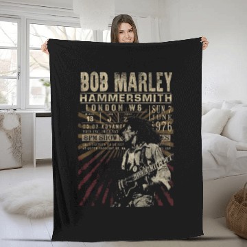 Discover Bob Marley Unisex Eco-Fleece Blankets: Hammersmith '76