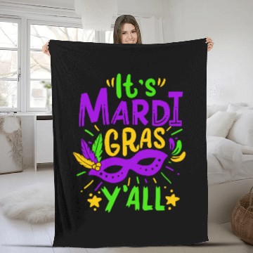 Discover Mardi Gras Gift Fleece Blankets
