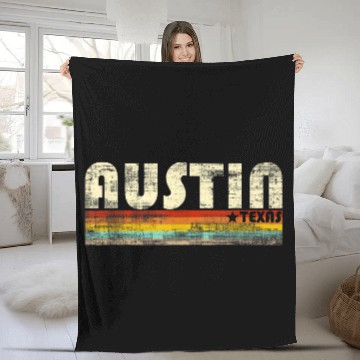 Discover Austin Texas Fleece Blankets