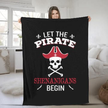 Discover Let The Pirate Shenanigans Begin Pullover Fleece Blankets
