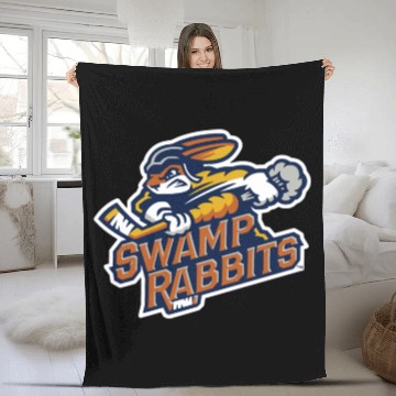 Discover Greenville Swamp Rabbits Fleece Blankets