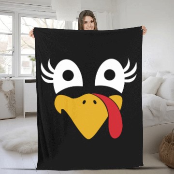 Discover Cute Turkey Fall Thanksgiving Fleece Blankets