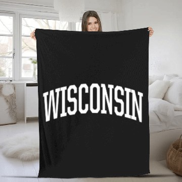 Discover Wisconsin Wisconsin Sports College Fleece Blankets