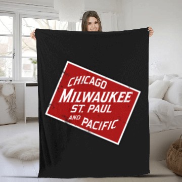 Discover The Milwaukee Road system - Railroad - Fleece Blankets