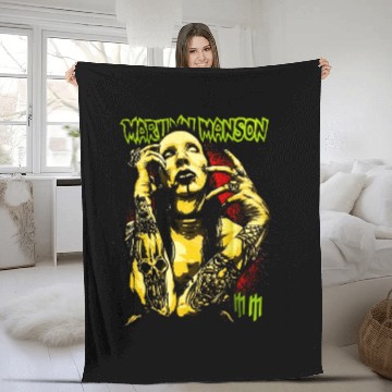 Discover Marilyn Manson Fleece Blankets