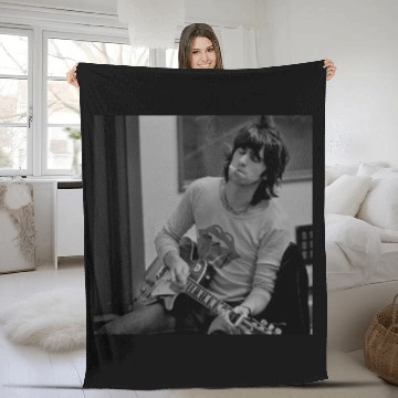 Discover Keith Richards Smoking Baseball Fleece Blankets