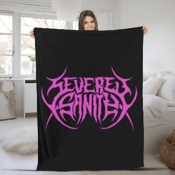 Discover SEVERED SANITY LOGO NEON PINK Fleece Blankets