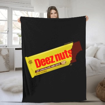 Discover Deez Nuts (candy bar) Fleece Blankets